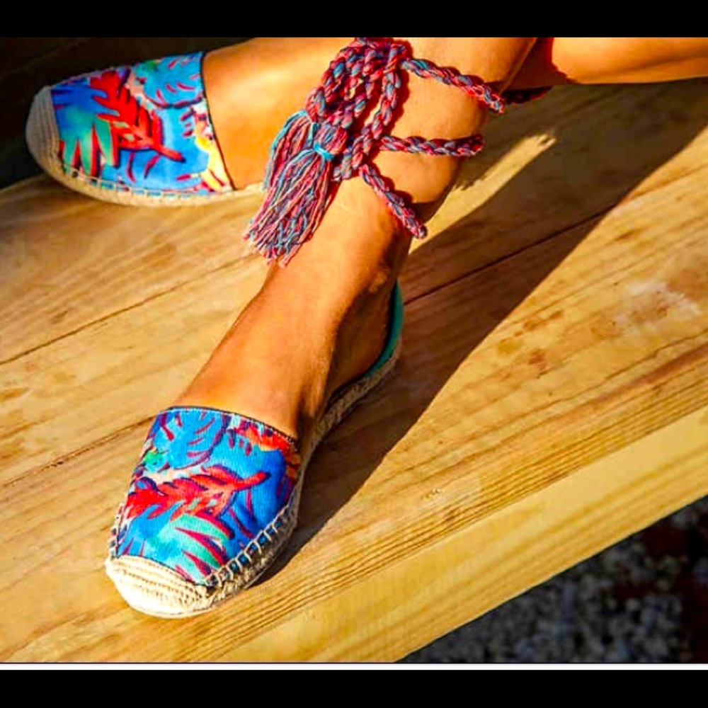 Sam Edelman Lenora Blue Circus Flats/Espadrilles.